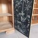 Mado buffet in wood, marble and copper, restored