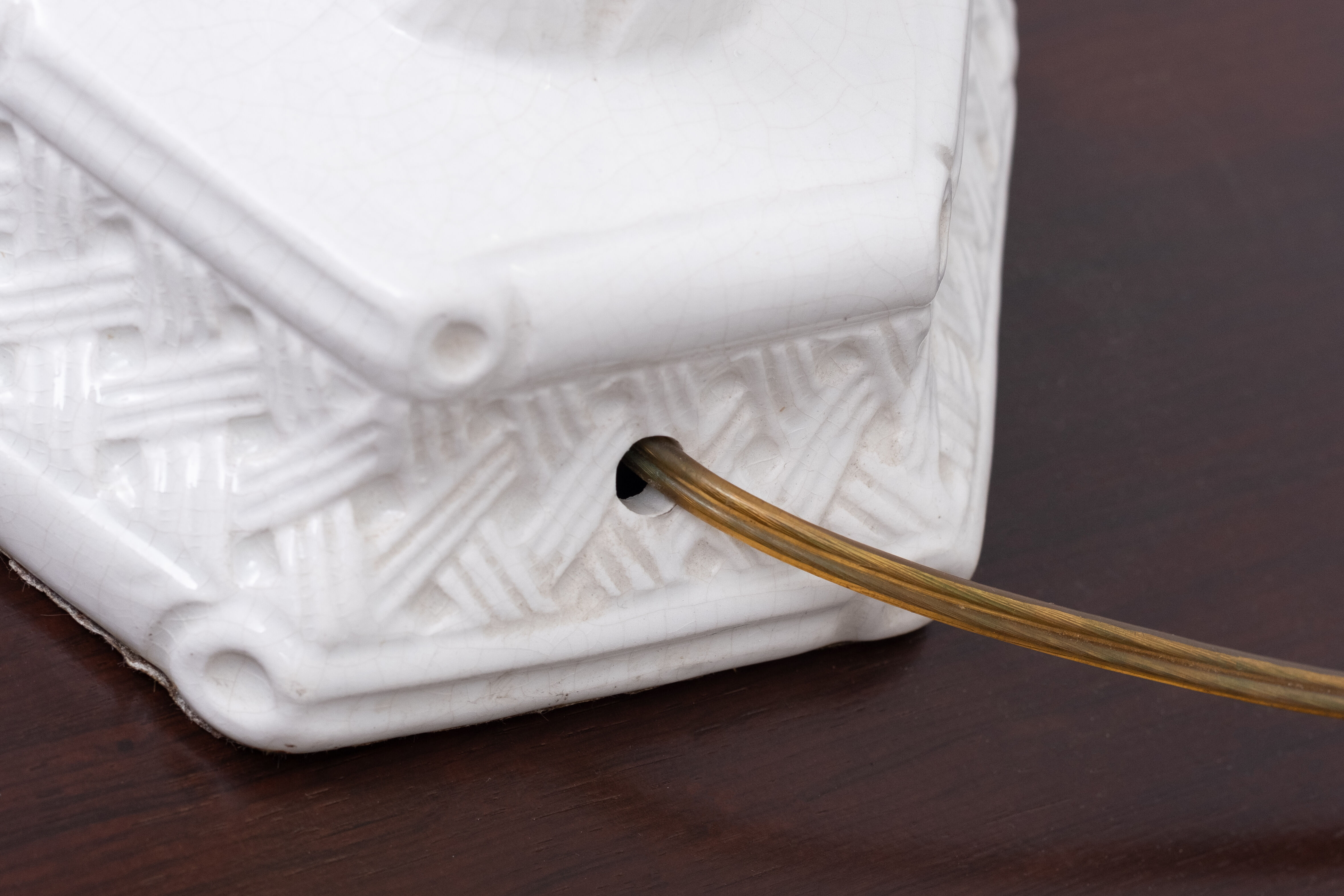 Palm tree table lamp ceramic, france, 1950s