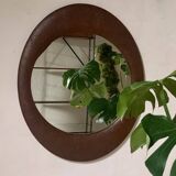 Asymmetrical oval wall mirror seventies