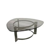 Table basse à café vintage en verre