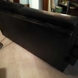 Jean-Michel Wilmotte black leather sofa, Washington model