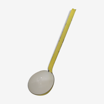 Vintage yellow enamelled ladle