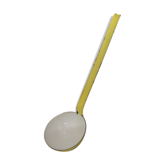 Vintage yellow enamelled ladle