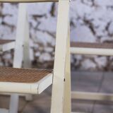 4 vintage folding cane chairs