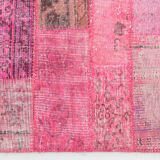 7x10 distressed pink turkish rug 300x208cm