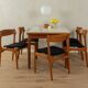 1950s dining chairs by Erik Buch for O.D. Møbler (set of 5)