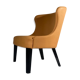 Fauteuil en simili cuire couleur abricot