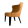 Fauteuil en simili cuire couleur abricot