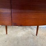 Scandinavian extendable round table in teak dia 110cm an60