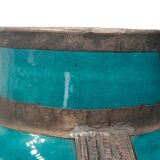 Vintage Early 20th Century Middle Eastern Ceramic Vase - Turquoise Glaze