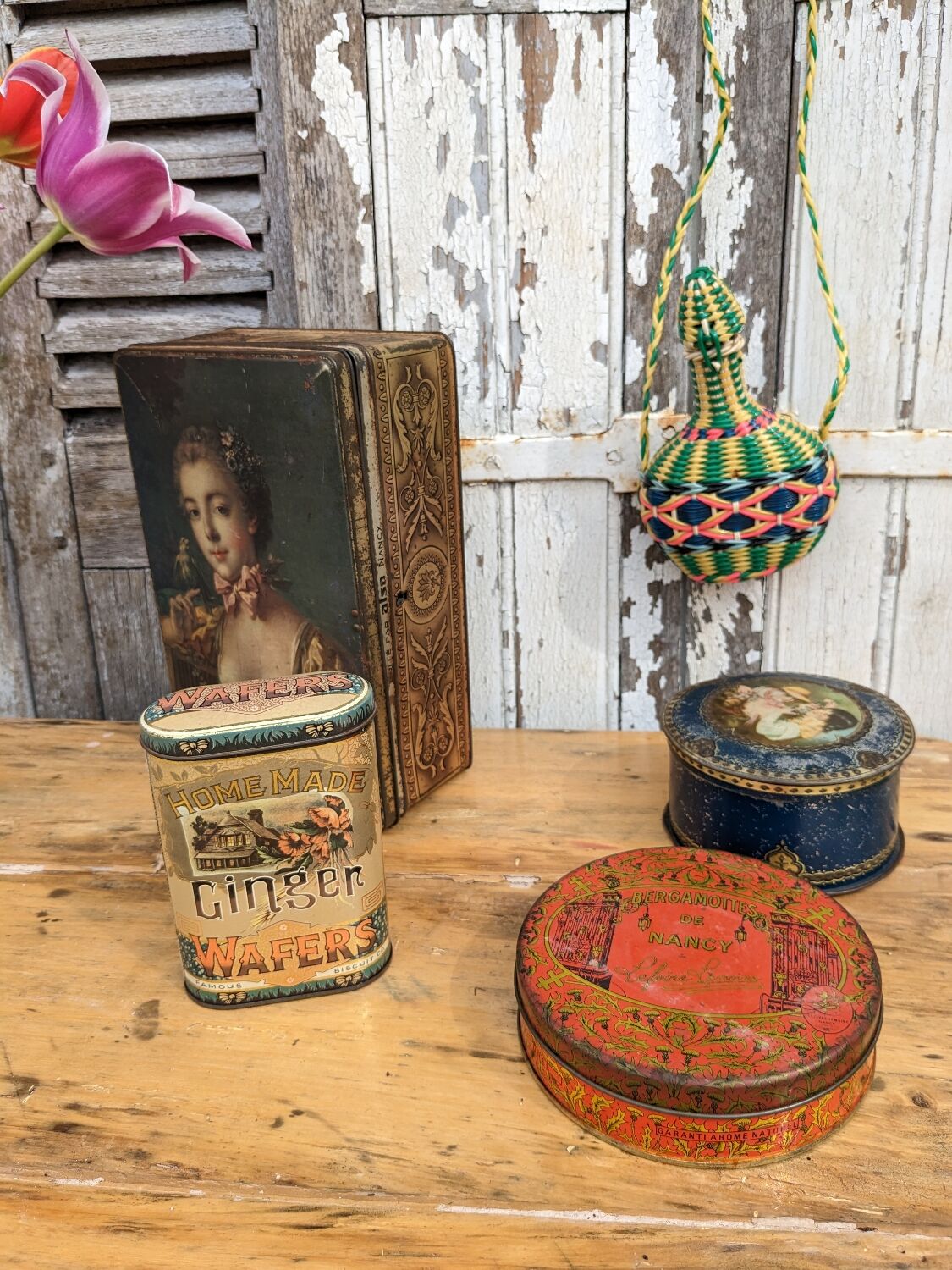Vintage metal boxes