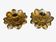 Paire de bougeoirs lotus en laiton