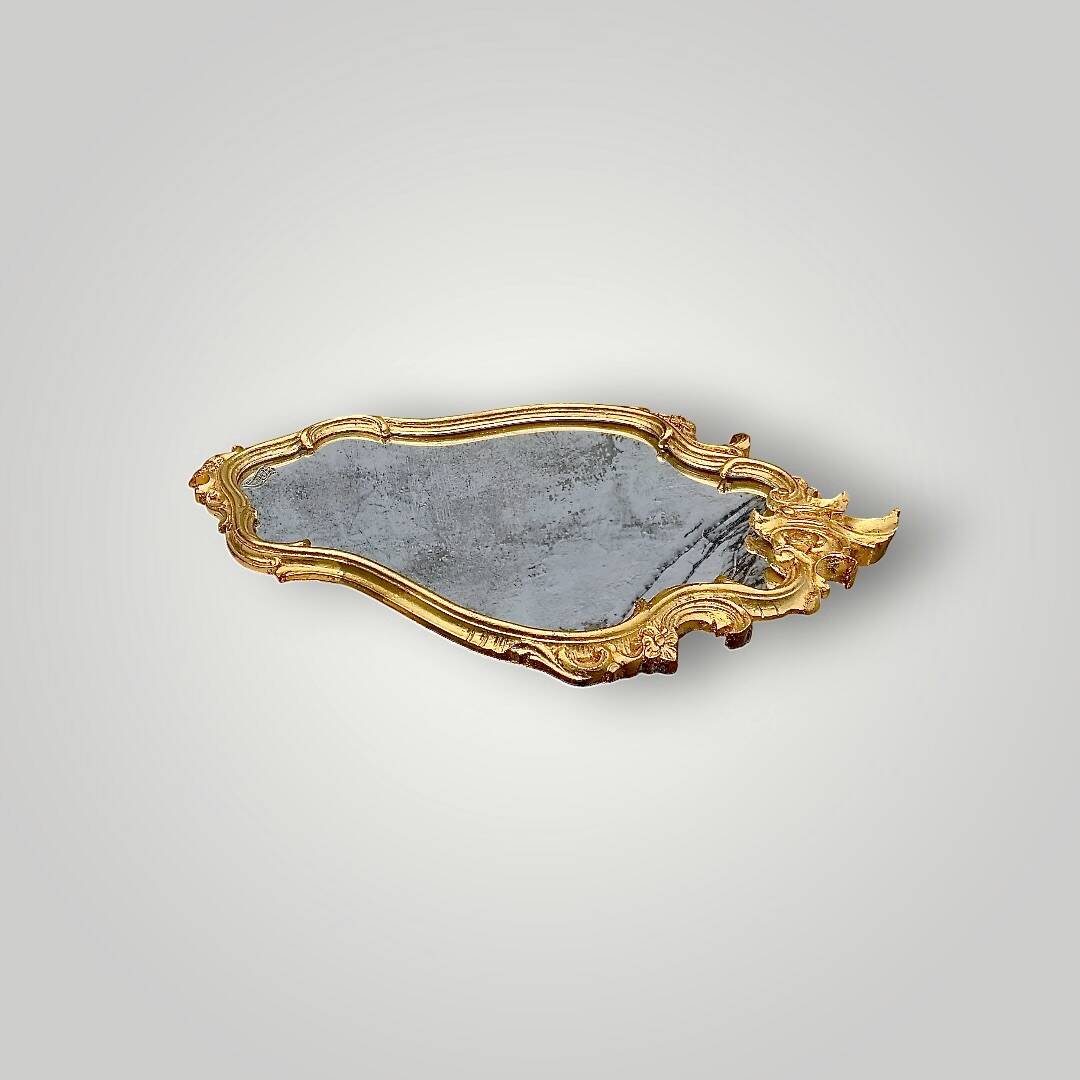 Rococo Baroque style gold leaf resin wall mirror