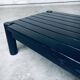 Brutalist black stained oak coffee table, Netherlands, 1960s