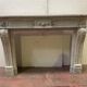 Louis XVI style fireplace in white Carrara marble, 19th century