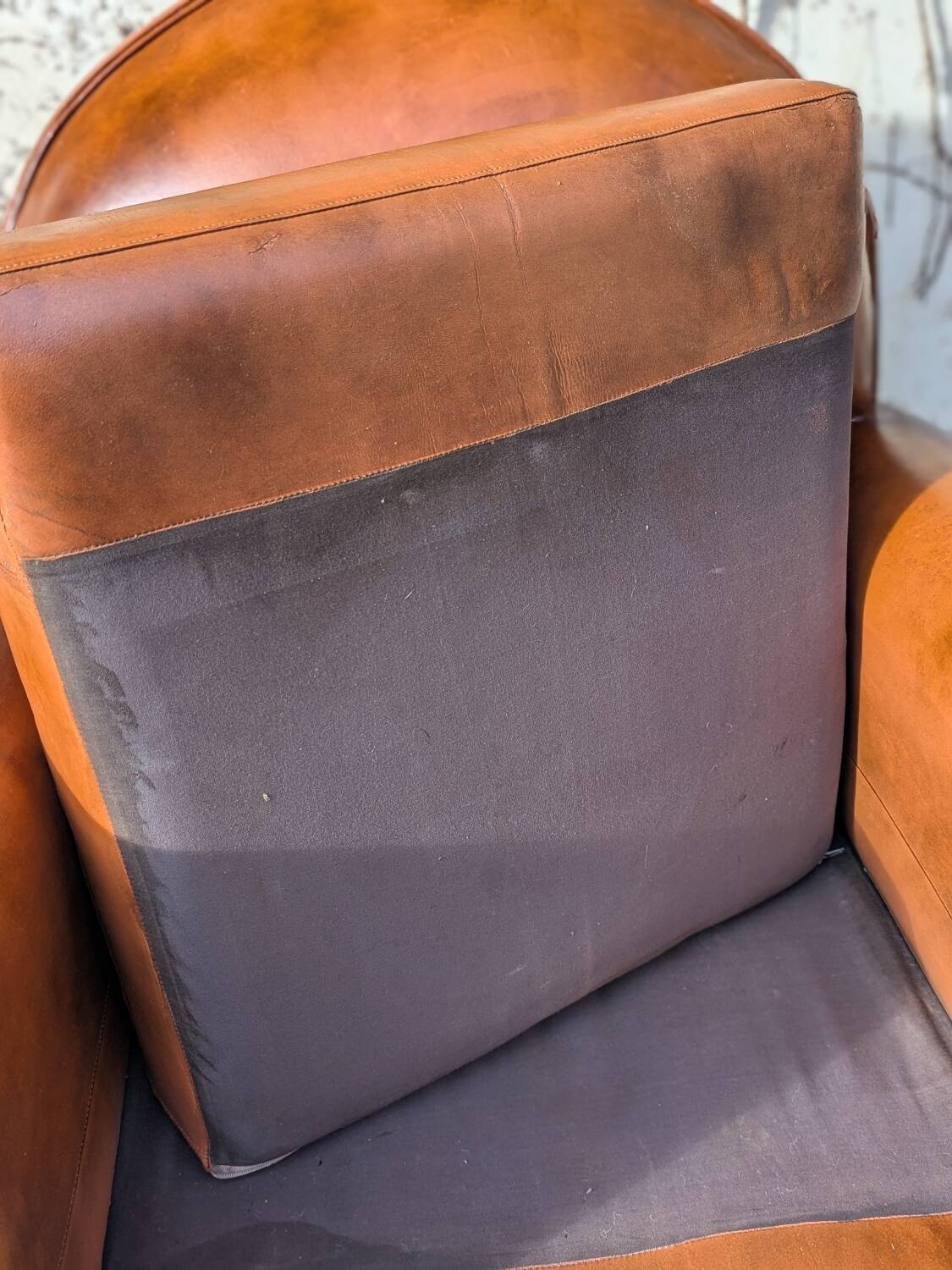 Fauteuil club en cuir