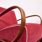 Fauteuils et tabourets Art Déco Jindřich Halabala H-530 années 1940, Up Závody