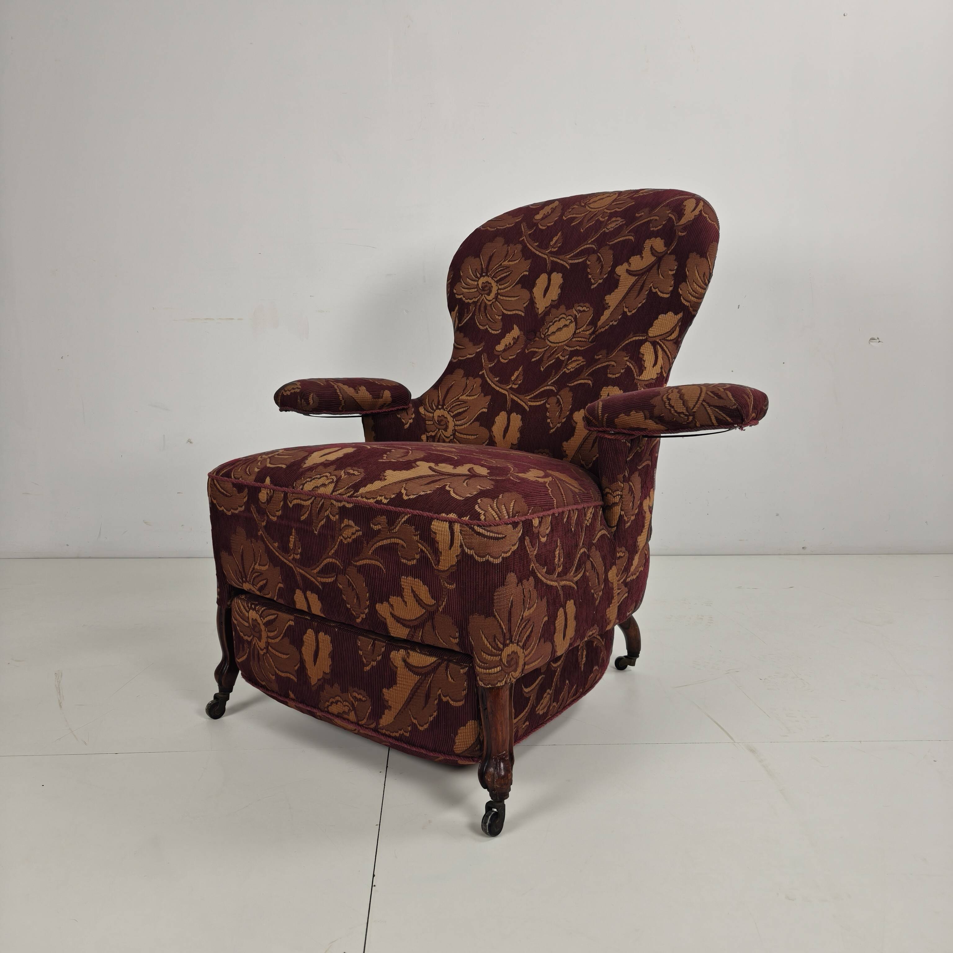 Early 20th-Century Adjustable Reclining Armchair by Drevette L.M., circa 19