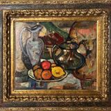 HST painting Jean RENAUT (1905-1979) "Still life with oranges and lemons" frame
