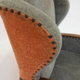 1940s Pair of Large Wing Chairs, Czechoslovakia