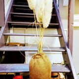 Jute canister dressed in burlap