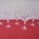 Lot 6 verres à pied cristal d'Arques ciselé