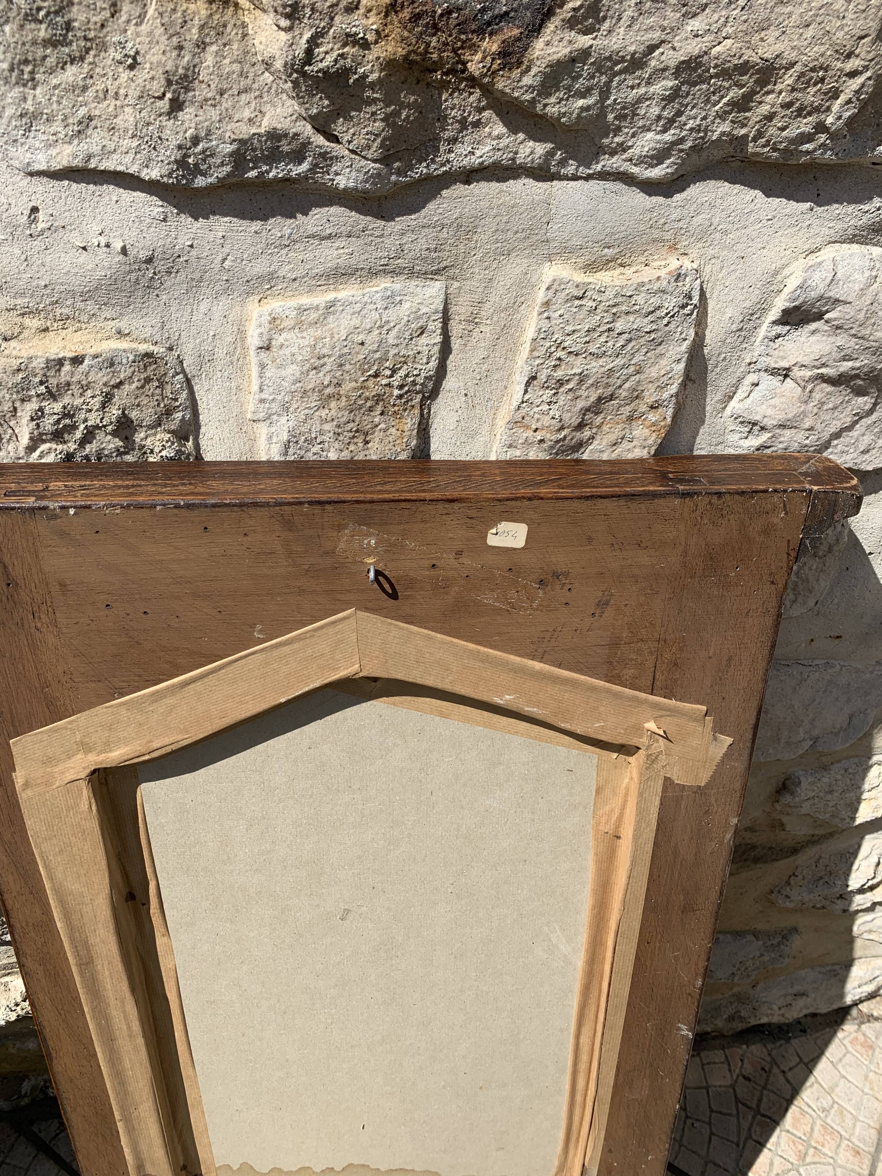 Wooden mirror with shelf