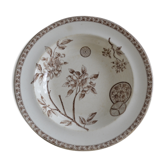 Assiette creuse Terre de Fer Marguerite