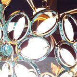 Gold metal pendant light and 90's glass pendants