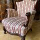 Louis Philippe style armchair with footrest from the 19th century.