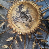 Golden wrought iron lamp