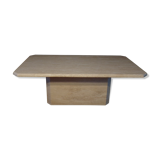 Rectangular travertine coffee table