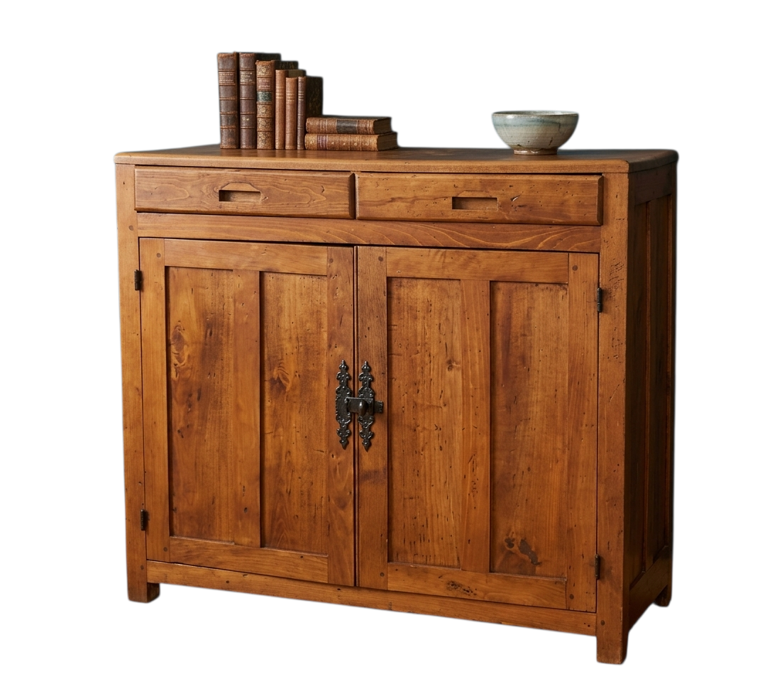 Buffet Parisien en Bois Massif-style Ren-Esprit Brutaliste & Wabi-Sabi
