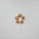 Series of 5 vintage brass chandeliers