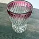 Art Deco vase in cut glass Ruby & Diamond