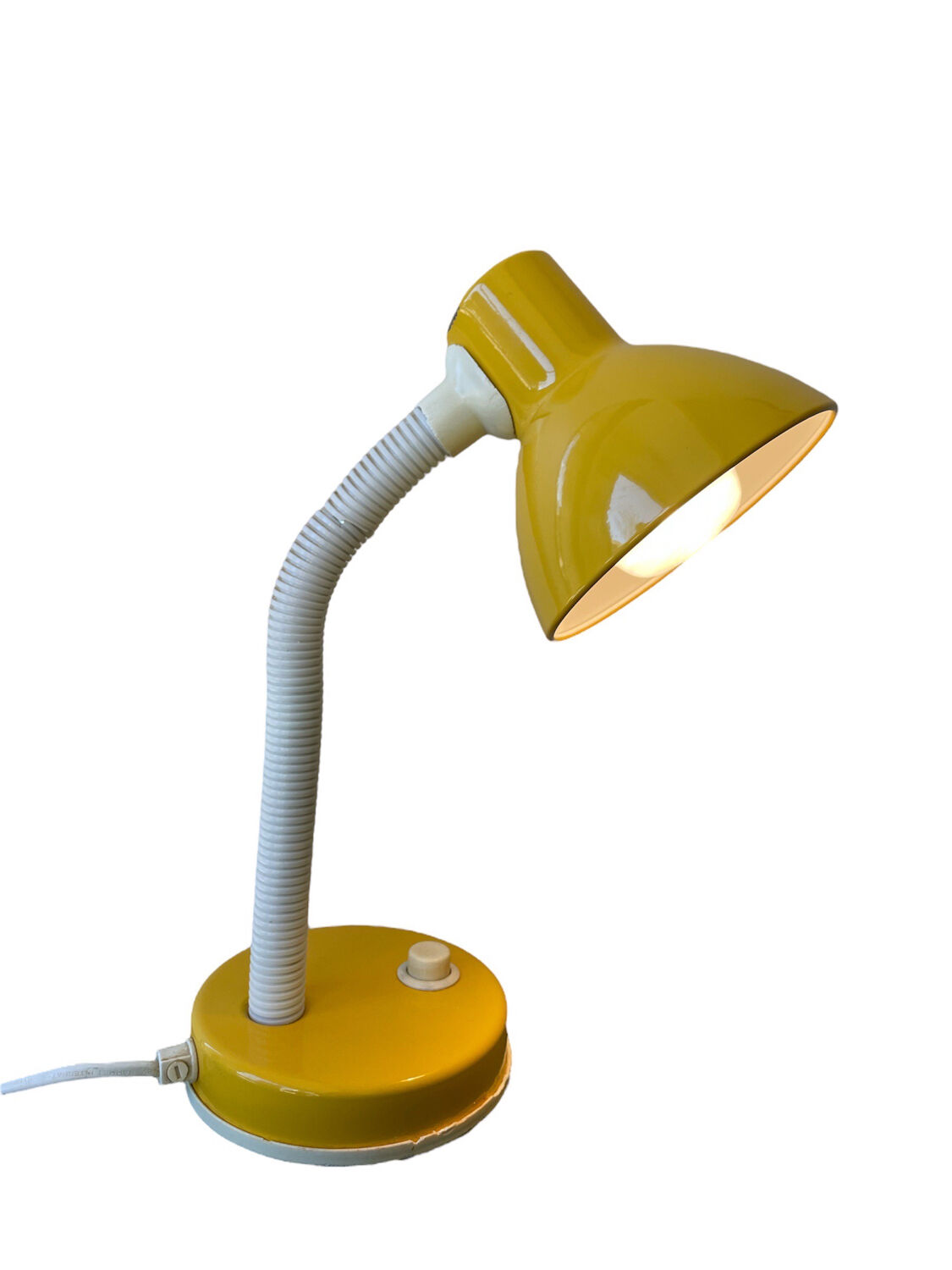 Desk lamp vintage yellow color 90s