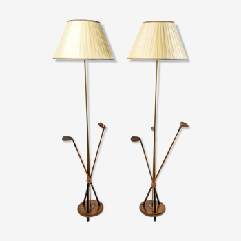 Pair of floor lamps "Golf"