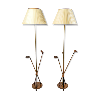 Pair of floor lamps "Golf"