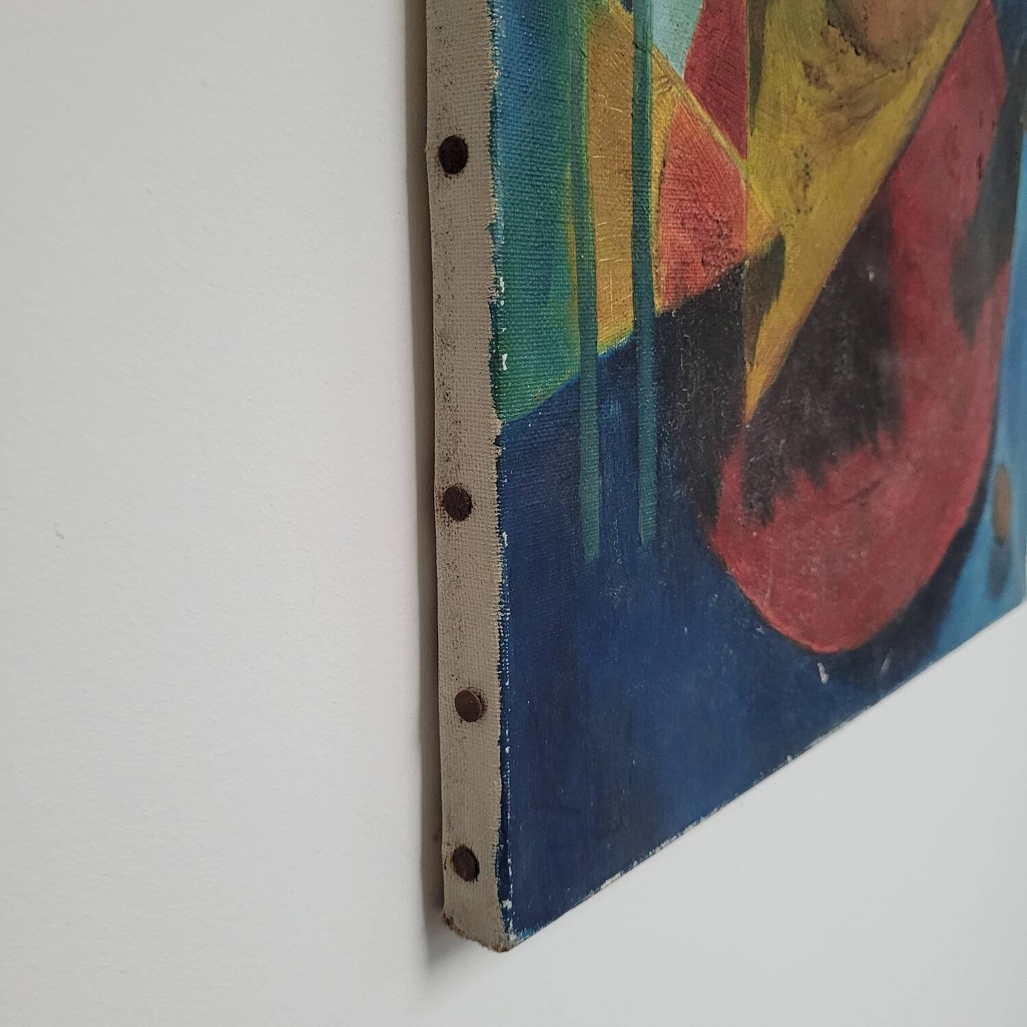 Old geometric painting painting year 1970