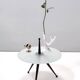 Tripod Beech and Glass Side Table in the Style of Cesare Lacca, Italy, 1980s