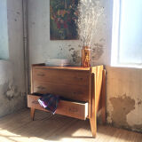 Vintage chest of drawers gilded oak