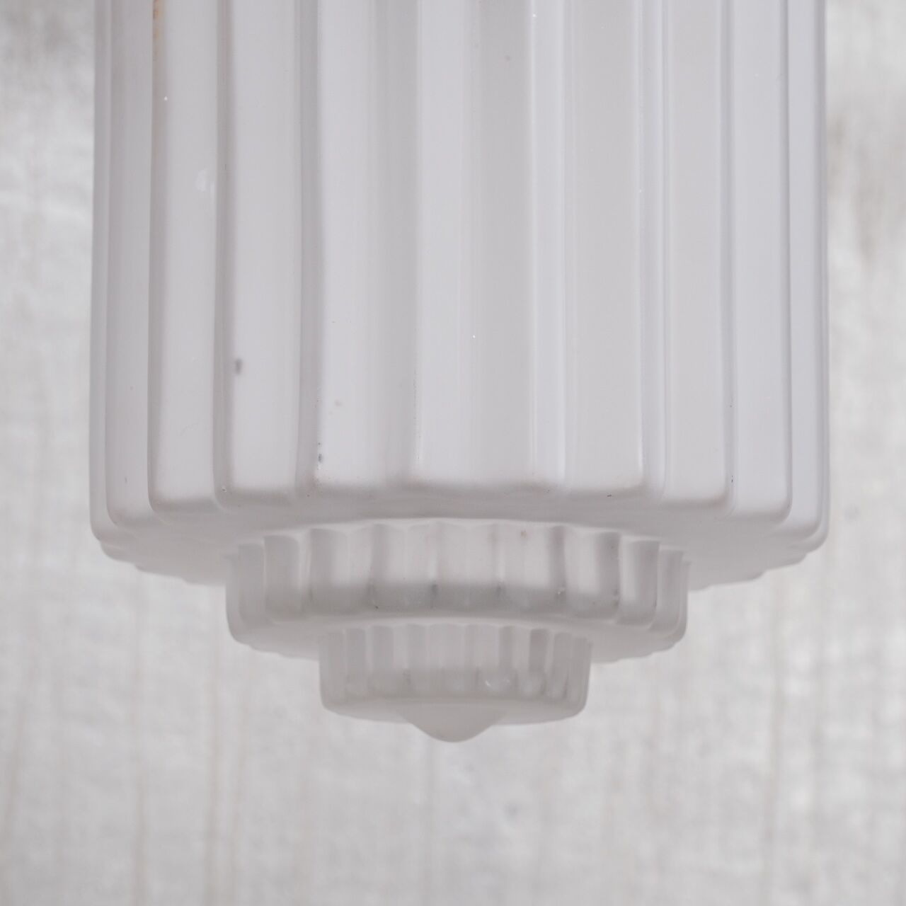 French brass and glass antique pendant light