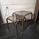 1970s golden metal nesting table