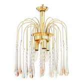 Lustre en verre de Murano en forme de larme, Italie, années 1970