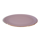 Plat à gâteau en porcelaine fine blanche (création A. Deshoulières)