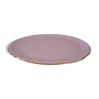 Plat à gâteau en porcelaine fine blanche (création A. Deshoulières)