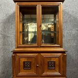 magnificent Art Deco period bookcase in light walnut circa 1930-1940