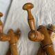 19th century turned wood accordion coat rack.