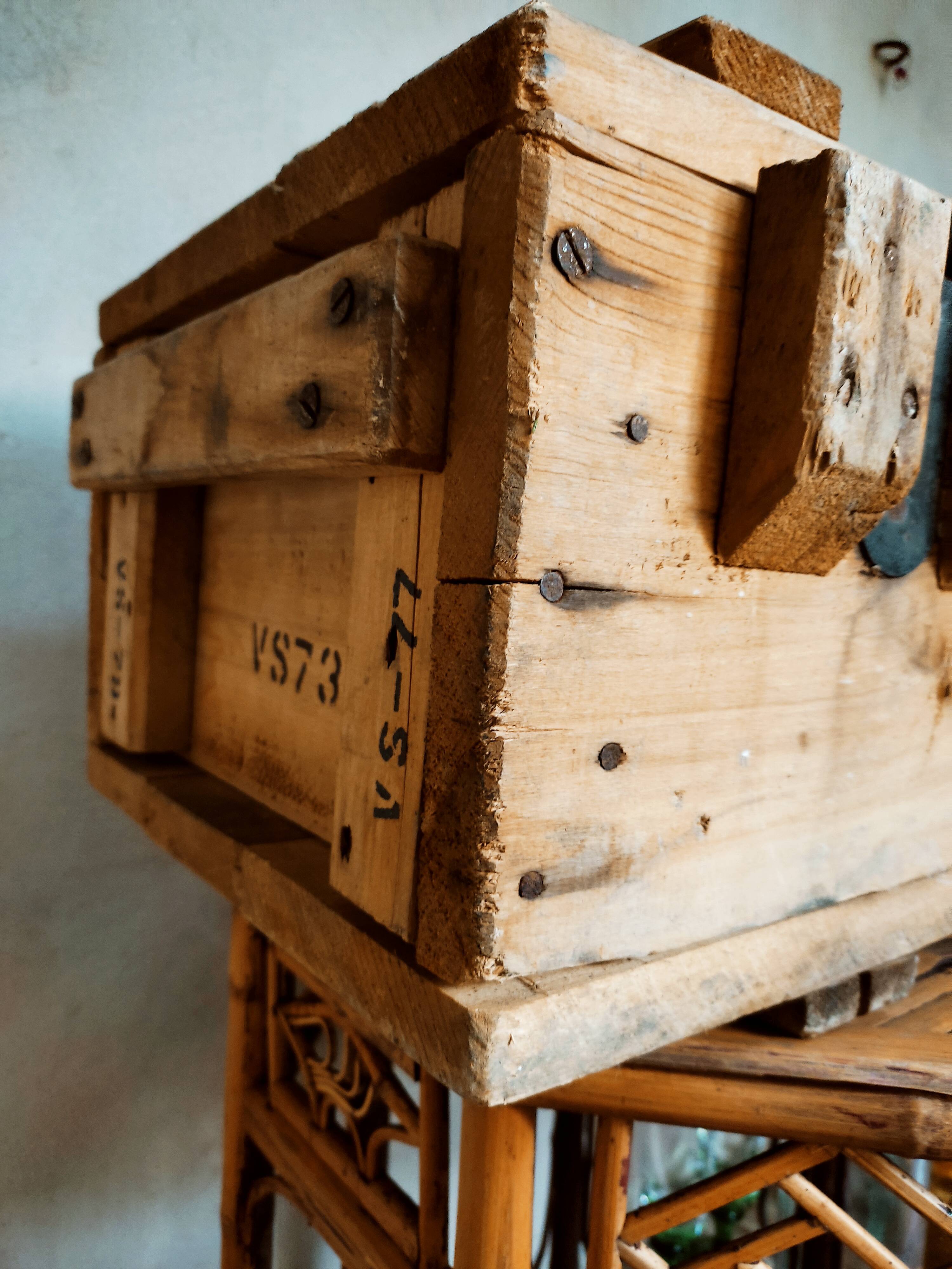 Solid oak ammunition box