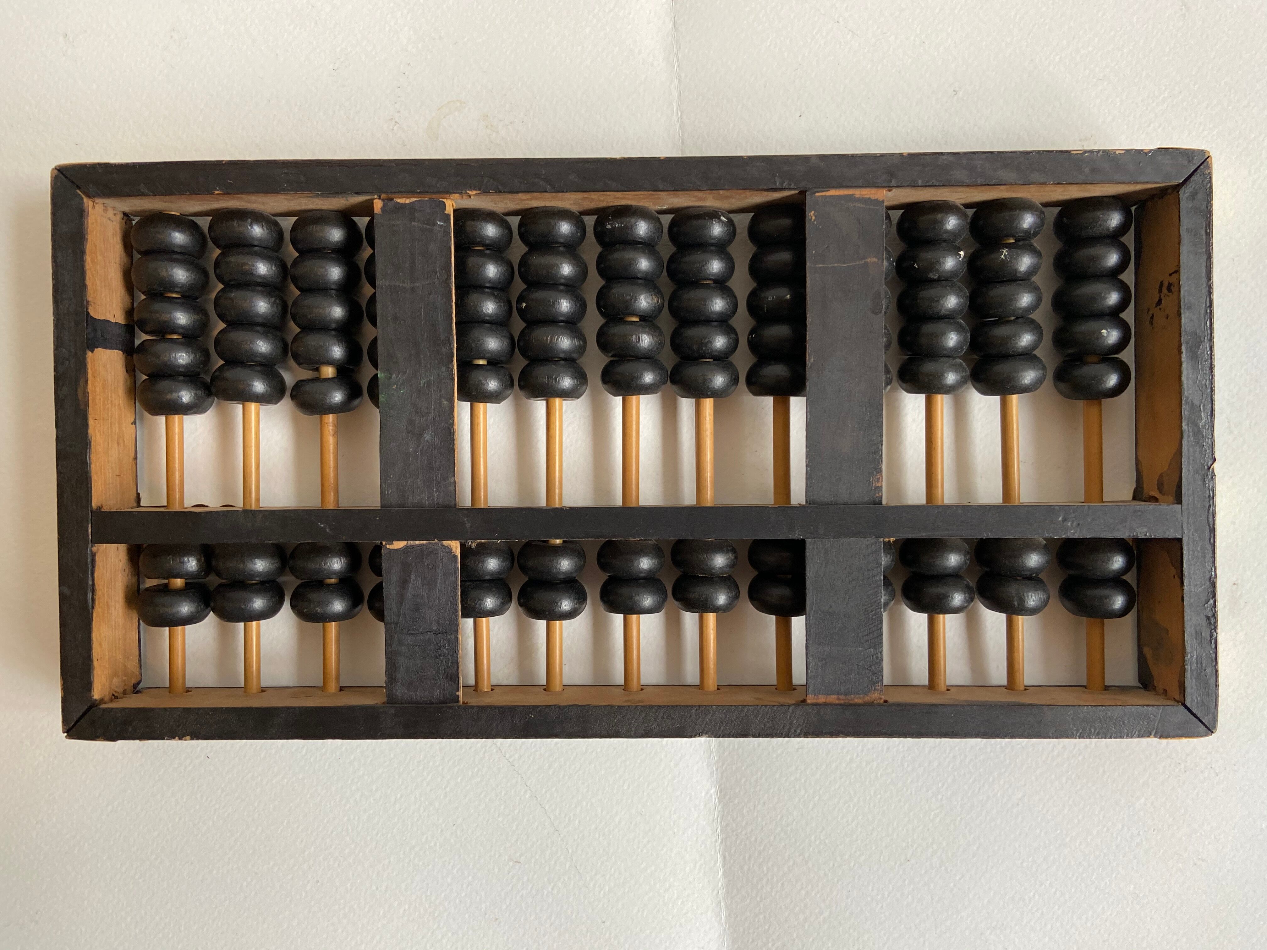 Chinese black wood abacus